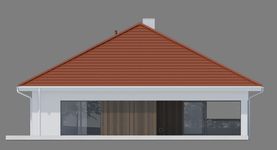 Projekt domu NewHouse 771 red (KRZ1179) - elewacja tylna