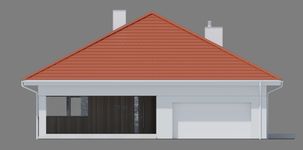 Projekt domu NewHouse 771 w3 red (KRZ1180) - elewacja frontowa