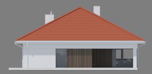Projekt domu NewHouse 771 w3 red (KRZ1180) - elewacja tylna