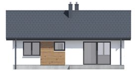 Projekt domu Tebe 7 szkielet drewniany (WOE1236) - elewacja tylna
