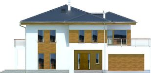 Projekt domu Brisbane DCP262 (WOB1139) - elewacja frontowa
