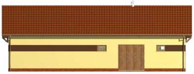 Projekt budynku gospodarczego BGS6 Budynek gospodarczy (SLN2168) - elewacja tylna