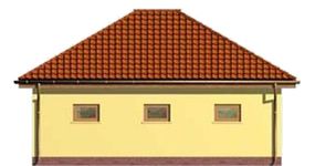 Projekt garażu G108 (SLN1201) - elewacja tylna
