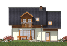 Projekt domu L-17 Dom poznańska - szkieletowy (BBD1020) - elewacja tylna