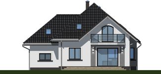Projekt domu APS 169 (LUA1186) - elewacja tylna
