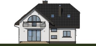 Projekt domu APS 127 (LUA1197) - elewacja tylna