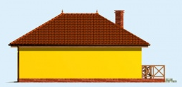 Projekt budynku gospodarczego G189 budynek gospodarczy (SLN1968) - elewacja tylna