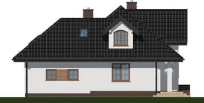 Projekt domu APS 057 (LUA1056) - elewacja tylna