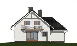 Projekt domu APS 058 (LUA1057) - elewacja tylna