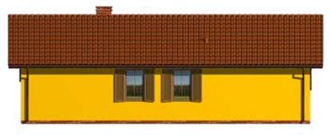 Projekt domu letniskowego Modena dom letniskowy (SLN1689) - elewacja tylna