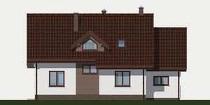 Projekt domu APS 076 (LUA1087) - elewacja tylna