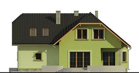 Projekt domu AB-050 (WOC1005) - elewacja tylna