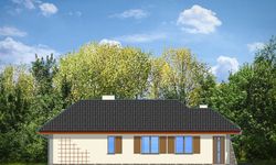Projekt domu D05 (WAH1122) - elewacja tylna