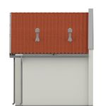 Projekt garażu G116 - Budynek garażowy (PRA1130) - elewacja tylna