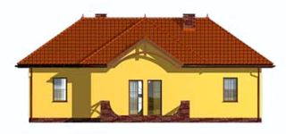 Projekt domu Toledo (SLN1400) - elewacja tylna