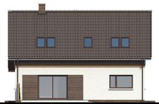 Projekt domu TK55P (WAK1045) - elewacja tylna