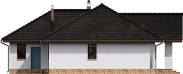 Projekt domu Ajaccio III DCB73b (WOB1484) - elewacja tylna