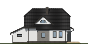 Projekt domu APS 228 (LUA1264) - elewacja tylna