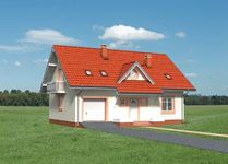 Projekt domu Gozdawa Pik - murowana – beton komórkowy (KRD1672) - elewacja frontowa