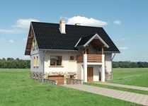 Projekt domu Mak (439) (KRD1517) - elewacja frontowa