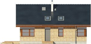 Projekt domu Tivoli II DCP305a (WOB1548) - elewacja tylna