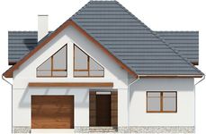 Projekt domu Avalon IV DCP206c (WOB1587) - elewacja frontowa