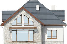 Projekt domu Avalon IV DCP206c (WOB1587) - elewacja tylna