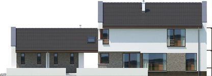 Projekt domu Quimper DCP314 (WOB1574) - elewacja prawa