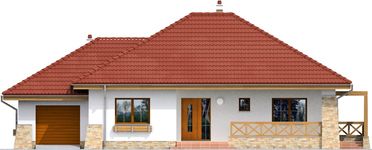 Projekt domu Denver DCB112 (WOB1563) - elewacja frontowa