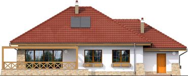 Projekt domu Denver DCB112 (WOB1563) - elewacja tylna