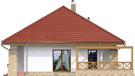 Projekt domu Denver DCB112 (WOB1563) - elewacja prawa