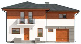 Projekt domu Palanka 2 (SLN2246) - elewacja frontowa