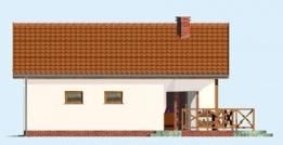 Projekt budynku gospodarczego G188 szkielet drewniany budynek gospodarczy (SLN2286) - elewacja frontowa