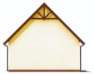 Projekt garażu G240A Szkielet drewniany (SLN2307) - elewacja lewa