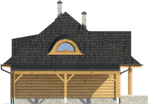Projekt domu Chmielniki małe dw 22 (KRP1707) - elewacja lewa