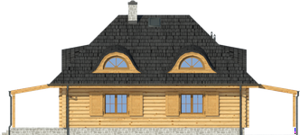 Projekt domu Chmielniki małe dw 22 (KRP1707) - elewacja tylna
