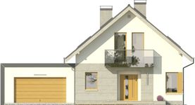Projekt domu Grappa 2G (WRN1261) - elewacja frontowa