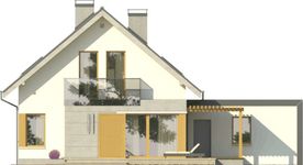 Projekt domu Grappa 2G (WRN1261) - elewacja tylna