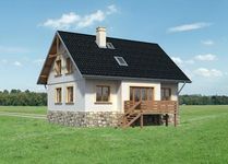 Projekt domu Mak (439) (KRD1517) - elewacja tylna