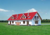 Projekt domu Zoja Lux Duo - murowana – beton komórkowy (KRD2091) - elewacja tylna