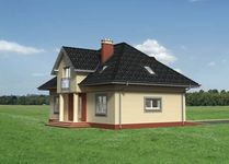 Projekt domu Gozdawa Polo - murowana – beton komórkowy (KRD1965) - elewacja lewa