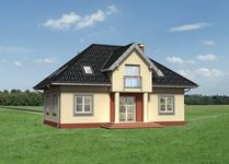 Projekt domu Gozdawa Polo - murowana – beton komórkowy (KRD1965) - elewacja tylna
