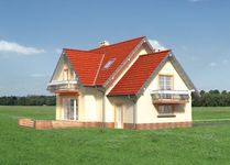 Projekt domu Kinga Lux - murowana – beton komórkowy (KRD1704) - elewacja lewa