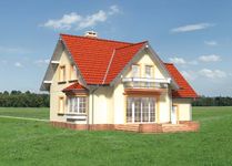 Projekt domu Kinga Lux - murowana – beton komórkowy (KRD1704) - elewacja tylna
