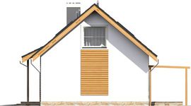 Projekt domu Leon II DCP231a (WOB1625) - elewacja prawa