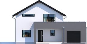 Projekt domu Bergamo III DCP343b (WOB1629) - elewacja frontowa