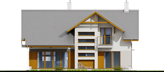 Projekt domu Wiliam IV (BBG1025) - elewacja tylna