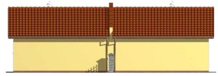 Projekt budynku gospodarczego G86 budynek gospodarczy (SLN1860) - elewacja tylna