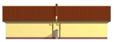 Projekt budynku gospodarczego G87 budynek gospodarczy (SLN1861) - elewacja tylna