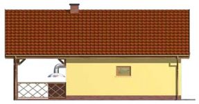 Projekt budynku gospodarczego G121 budynek gospodarczy (SLN1894) - elewacja lewa